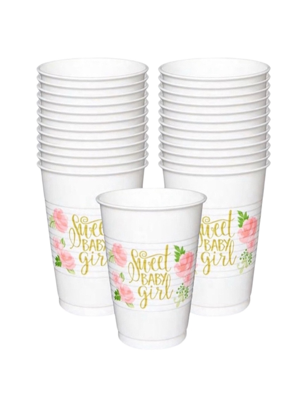 AMSCAN Floral Plastic Cups